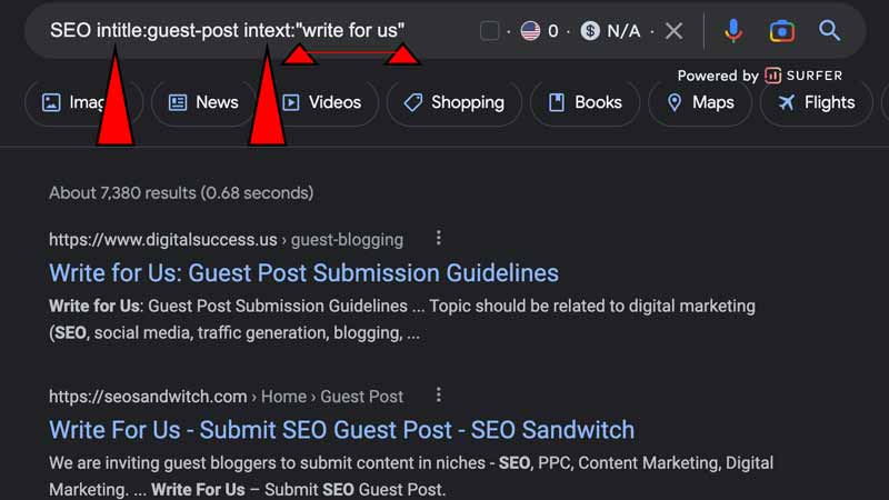 How to find guest post opportunity with google dork