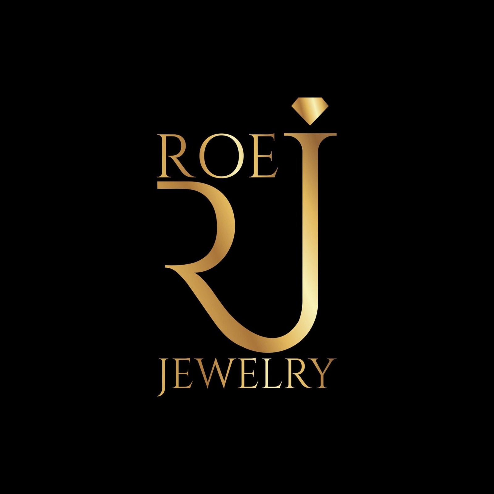 ROE Jewelry Main Square logo black background